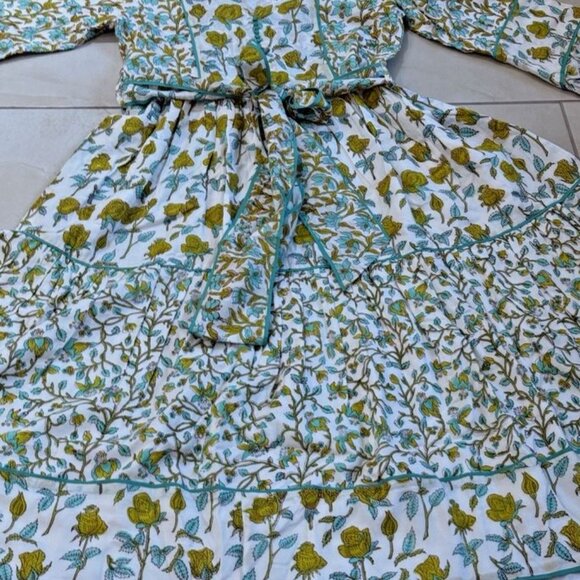 Brand new tuckernuck Sue Sartor yellow, green & white contrast print Dress - Picture 9 of 16